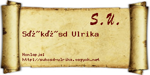 Sükösd Ulrika névjegykártya